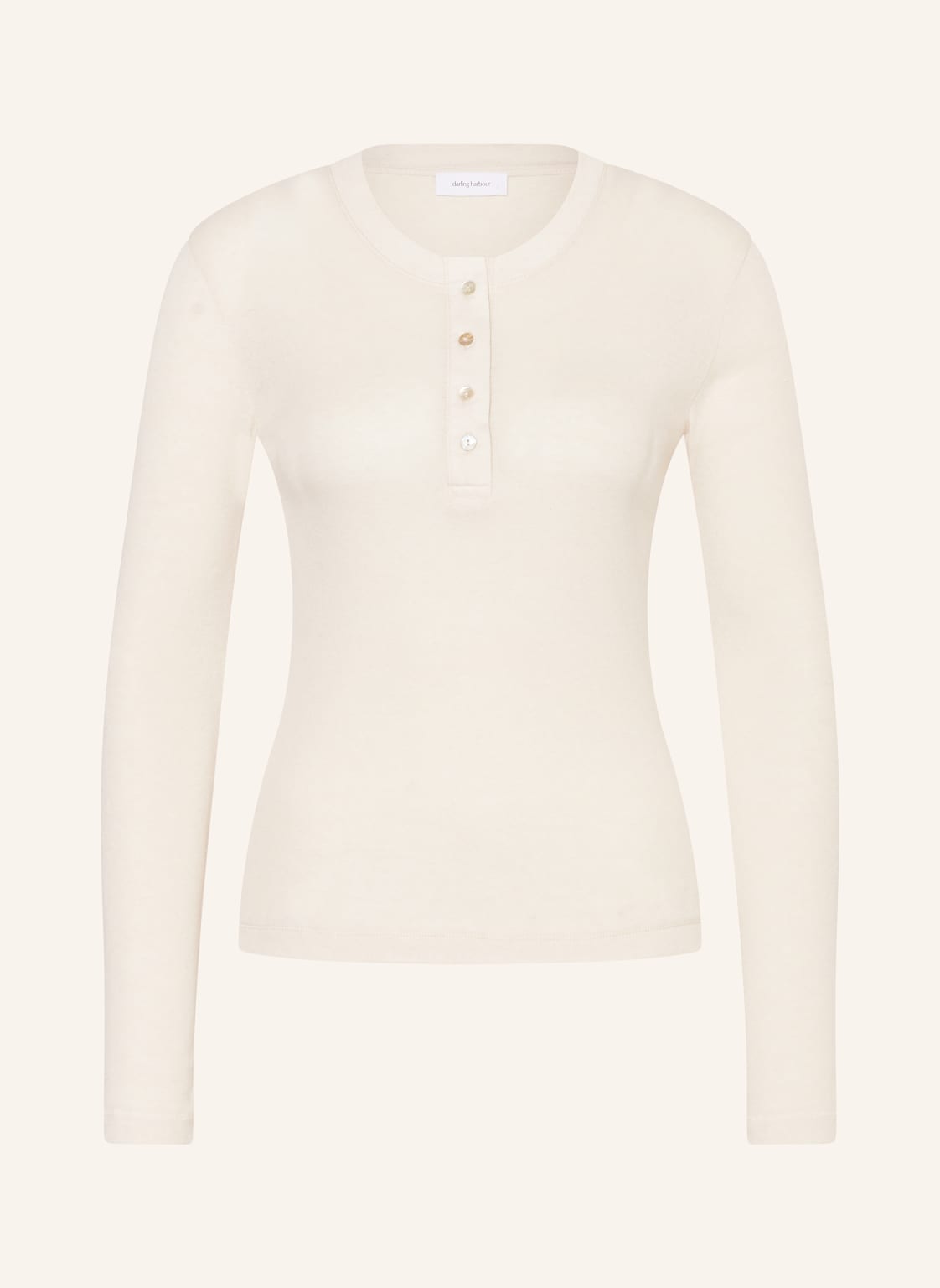 Darling Harbour Henley-Shirt beige von darling harbour