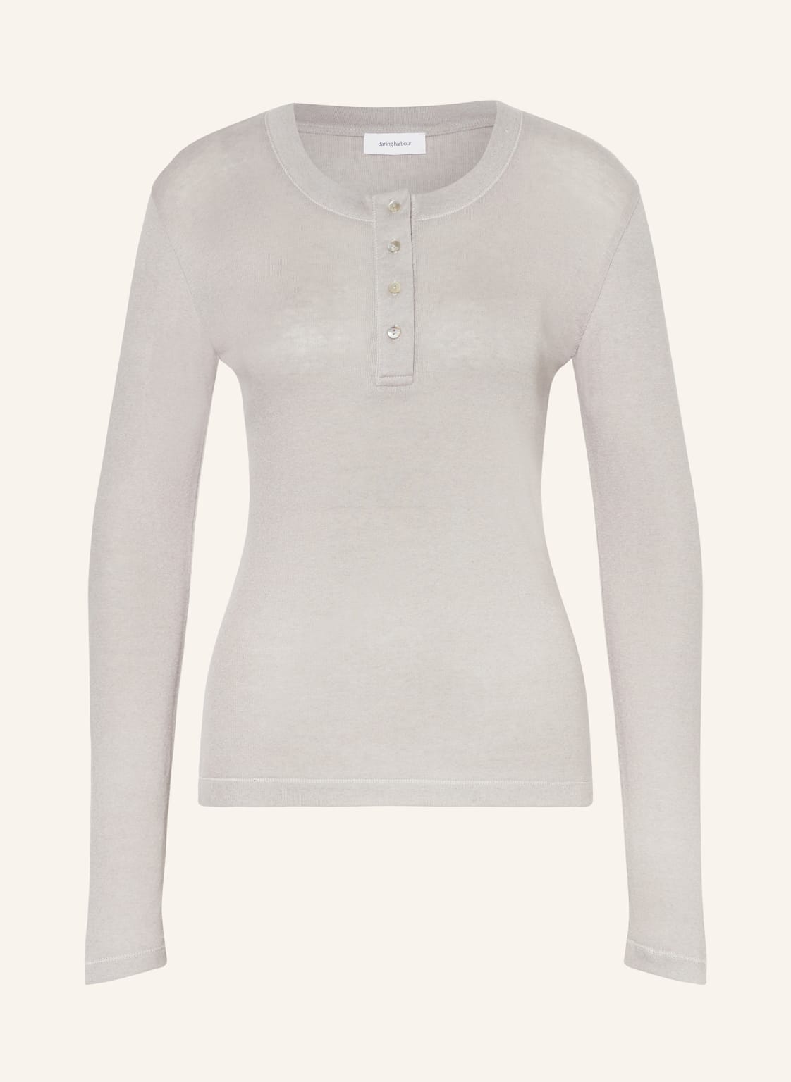 Darling Harbour Henley-Shirt grau von darling harbour