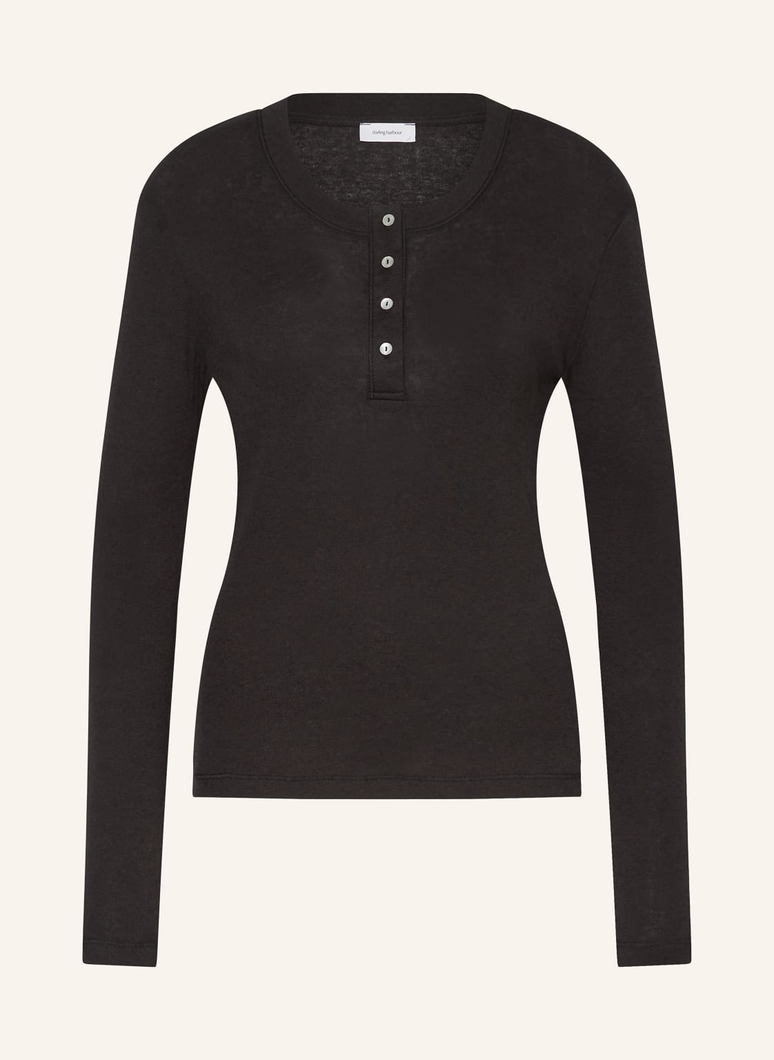 Darling Harbour Henley-Shirt schwarz von darling harbour