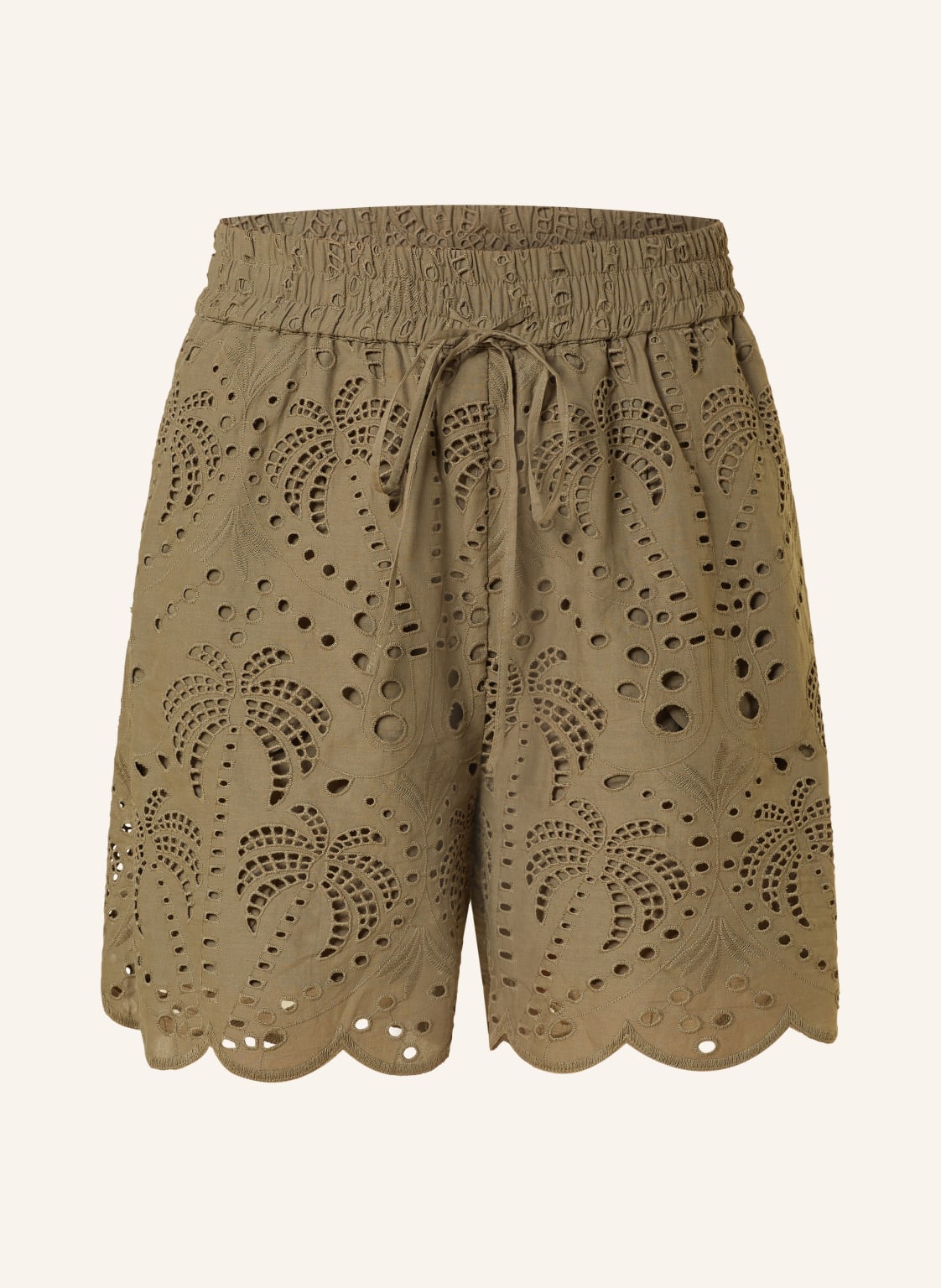 Darling Harbour Shorts Mit Lochstickerei gruen von darling harbour