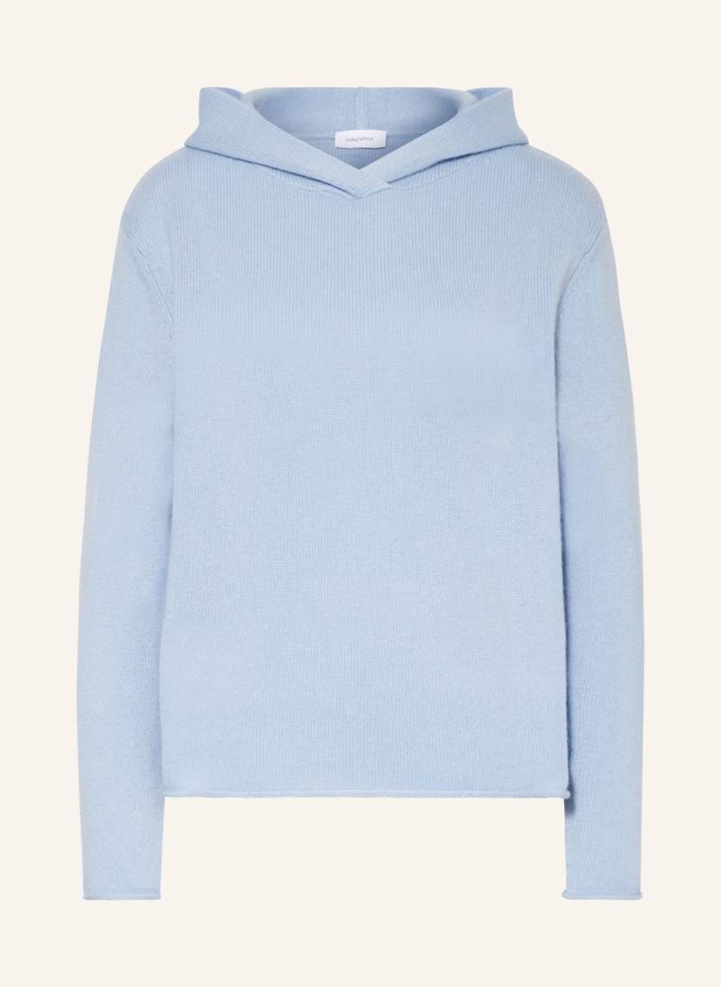 Darling Harbour Strick-Hoodie Mit Cashmere blau von darling harbour