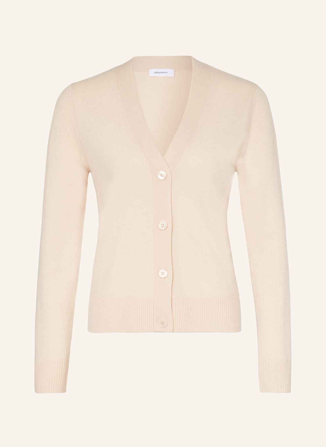 Darling Harbour Strickjacke Aus Cashmere beige von darling harbour