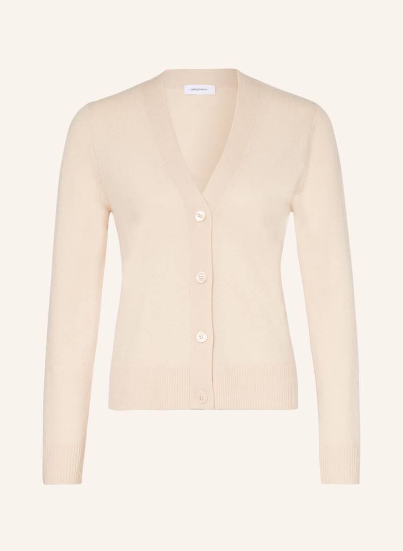 Darling Harbour Strickjacke Aus Cashmere beige von darling harbour