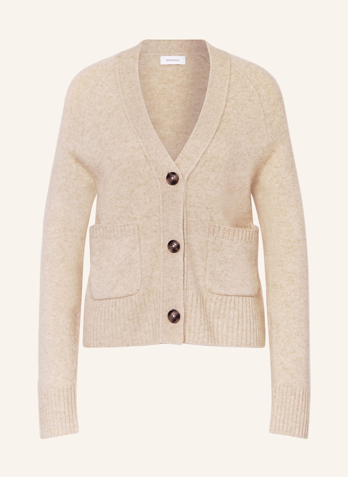 Darling Harbour Strickjacke Aus Cashmere beige von darling harbour