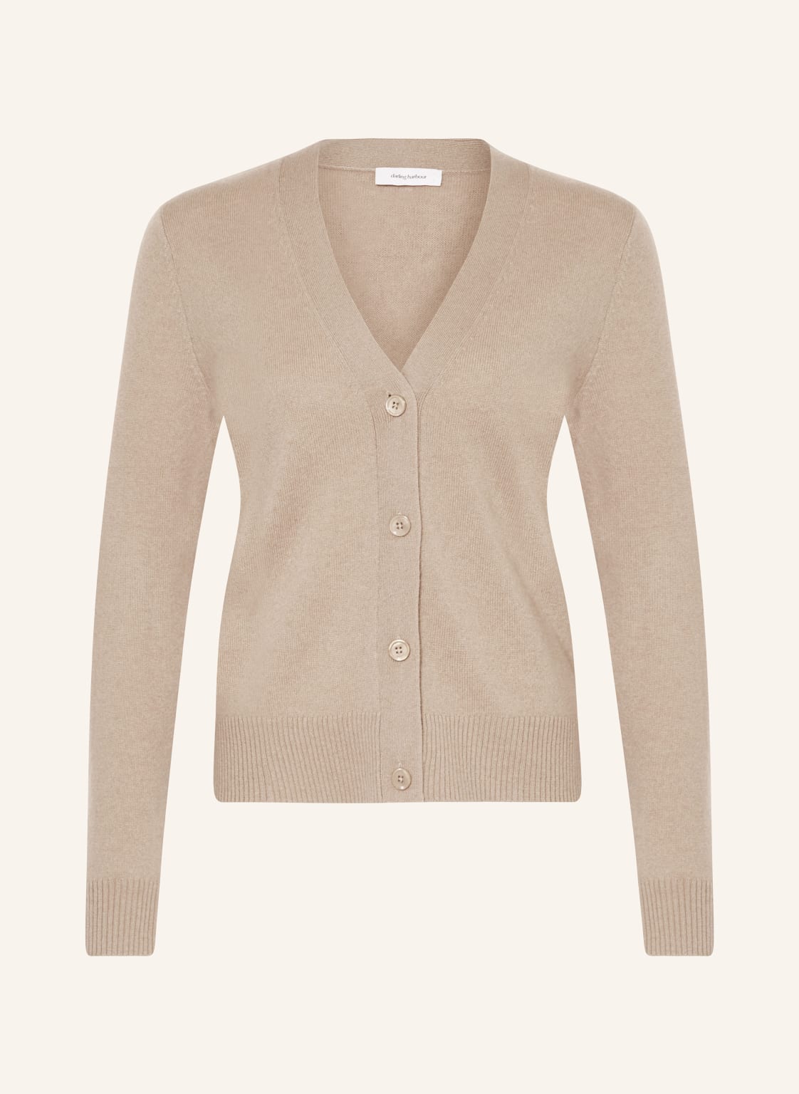 Darling Harbour Strickjacke Aus Cashmere beige von darling harbour