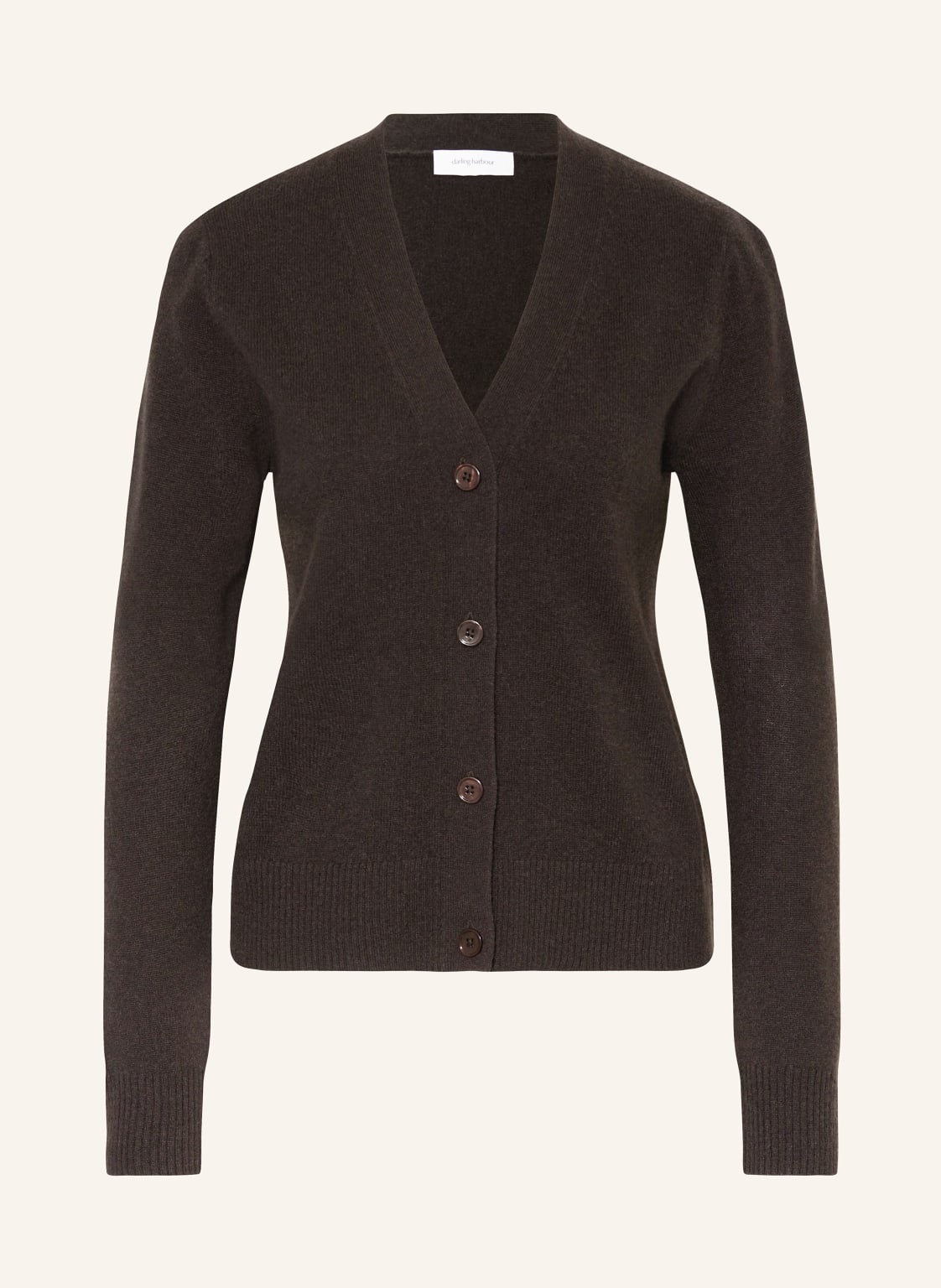 Darling Harbour Strickjacke Aus Cashmere braun von darling harbour