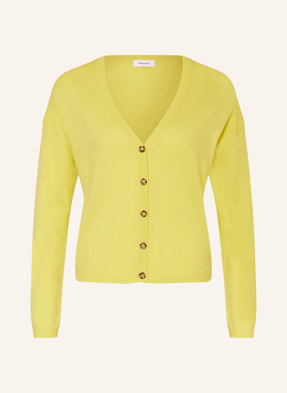 Darling Harbour Strickjacke Aus Cashmere gelb von darling harbour