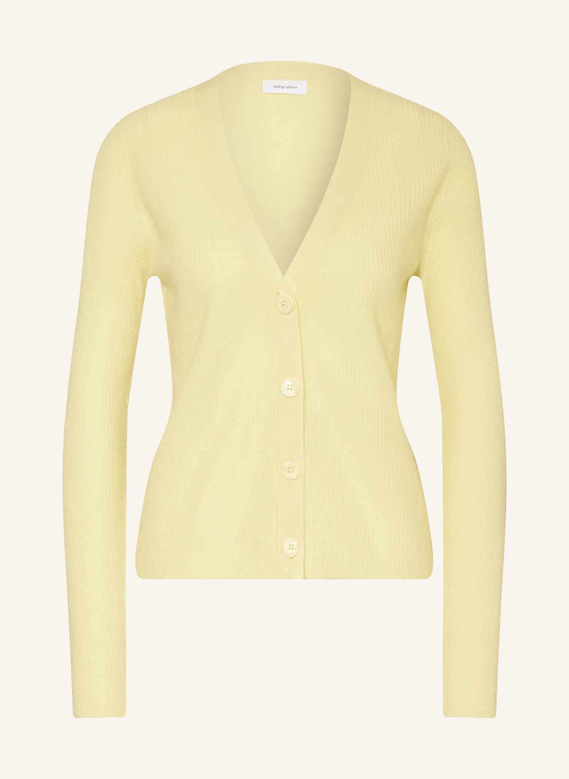 Darling Harbour Strickjacke Aus Cashmere gelb von darling harbour