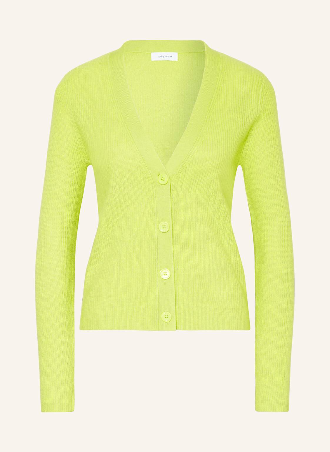 Darling Harbour Strickjacke Aus Cashmere gruen von darling harbour