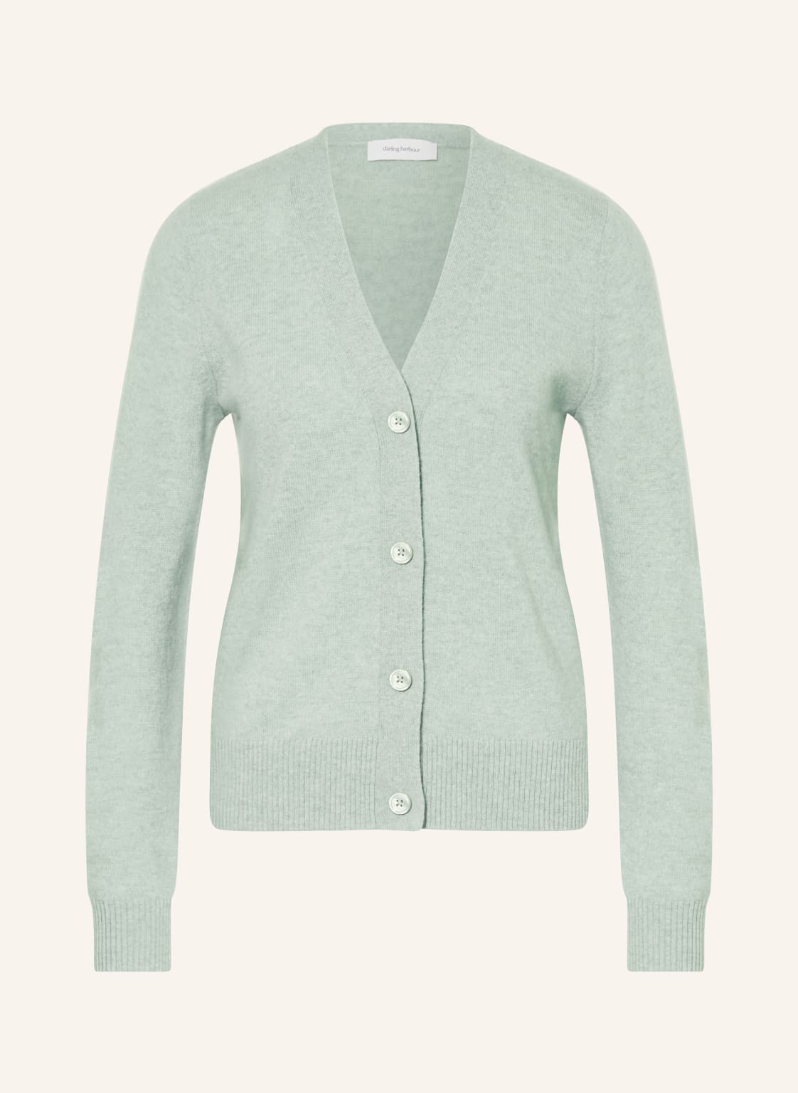 Darling Harbour Strickjacke Aus Cashmere gruen von darling harbour