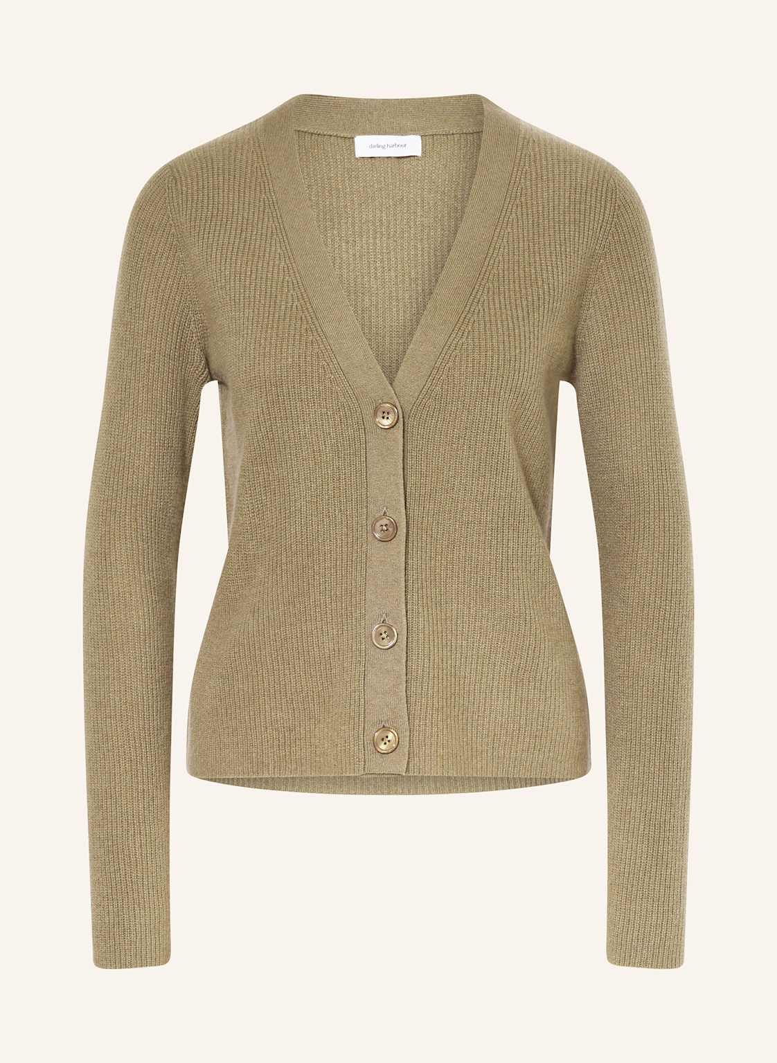 Darling Harbour Strickjacke Aus Cashmere gruen von darling harbour