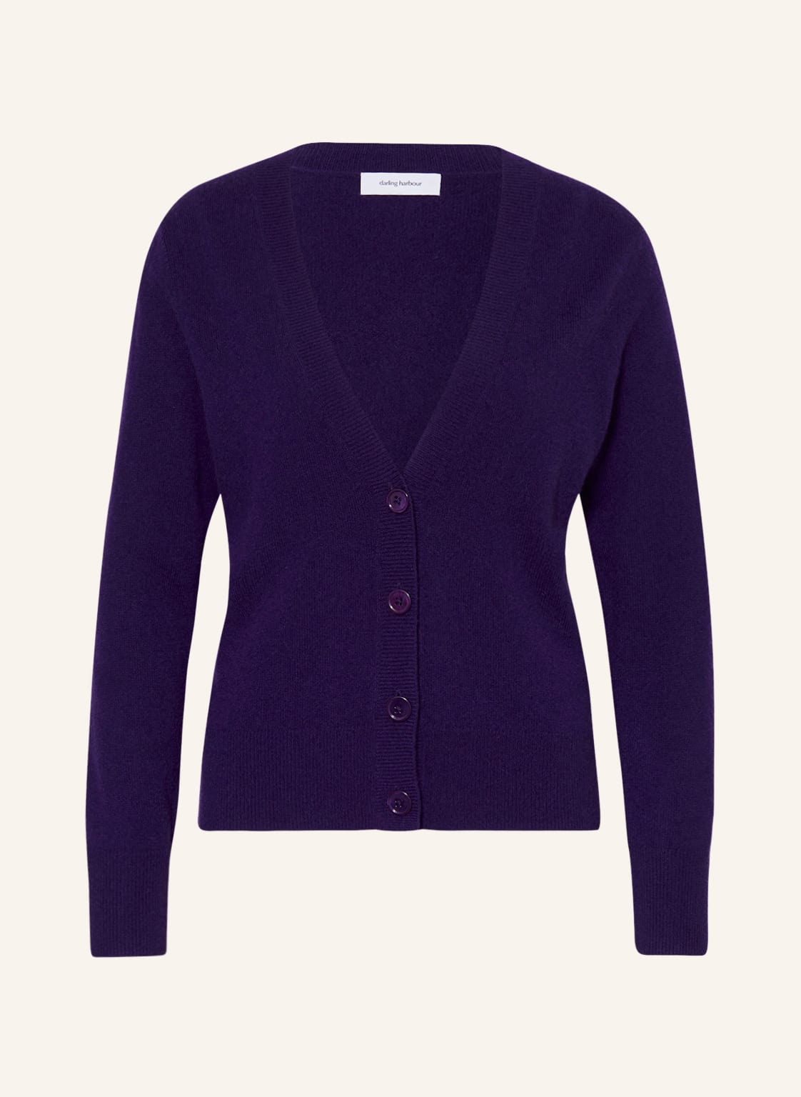 Darling Harbour Strickjacke Aus Cashmere lila von darling harbour