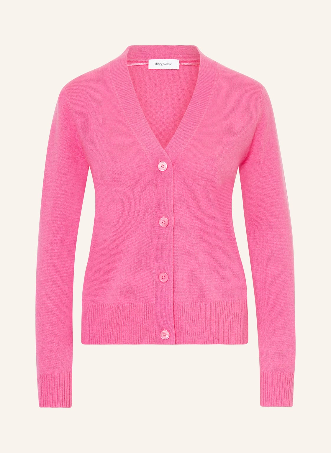 Darling Harbour Strickjacke Aus Cashmere pink von darling harbour