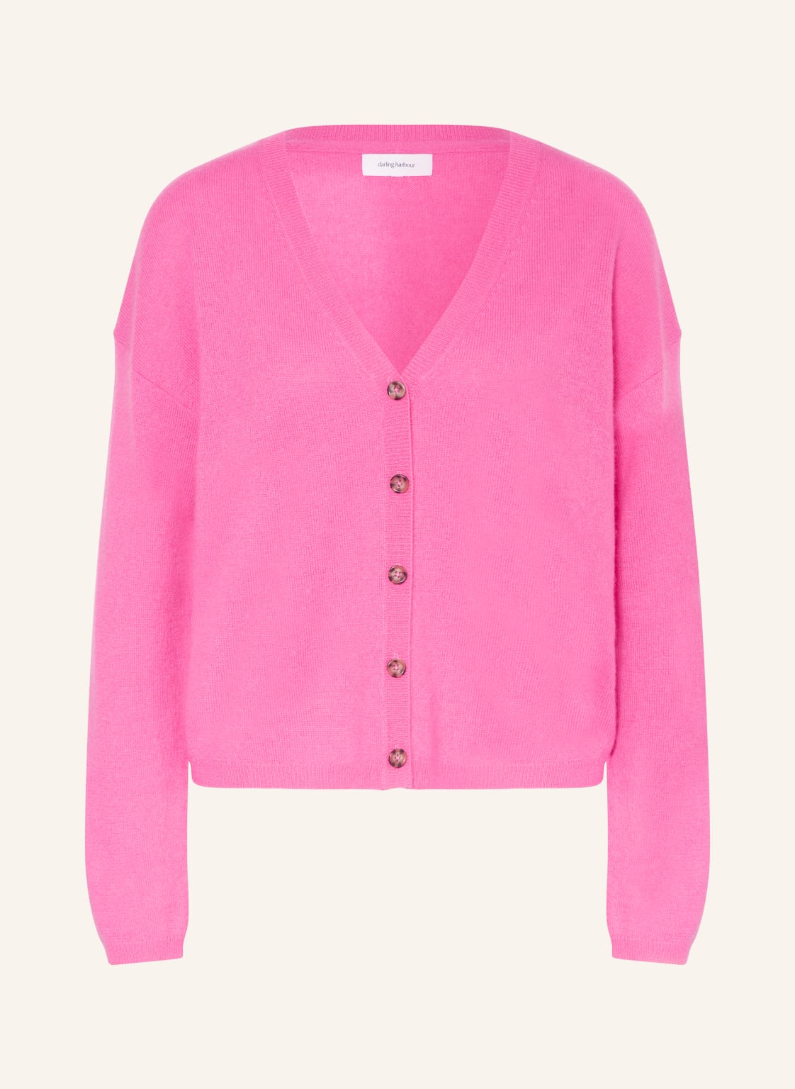 Darling Harbour Strickjacke Aus Cashmere rosa von darling harbour