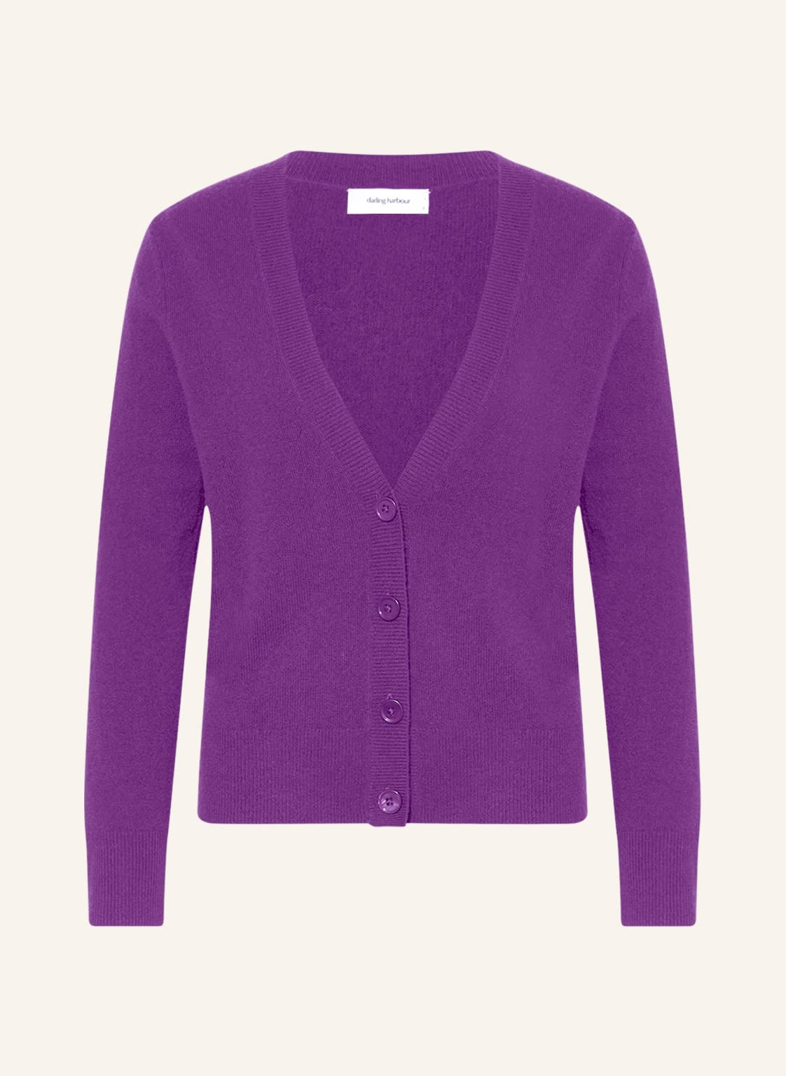 Darling Harbour Strickjacke Aus Cashmere lila von darling harbour