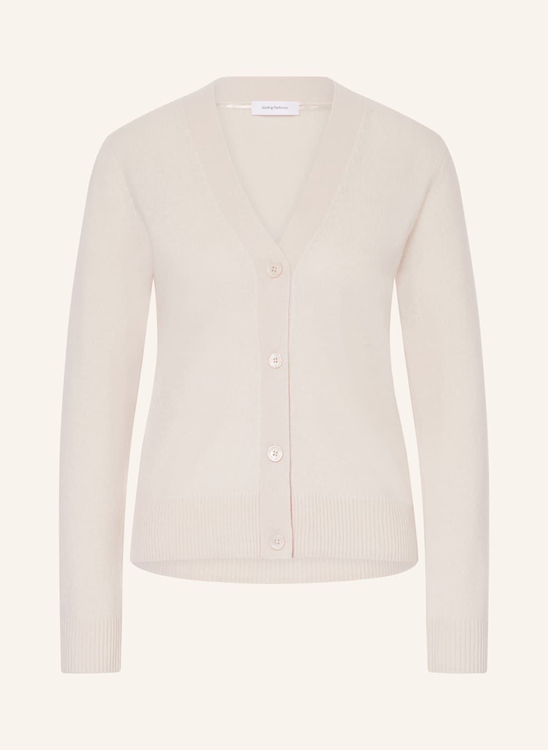 Darling Harbour Strickjacke Aus Cashmere weiss von darling harbour