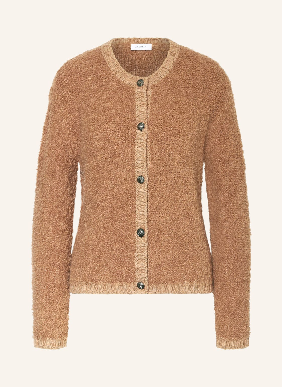 Darling Harbour Strickjacke Aus Teddyfell braun von darling harbour