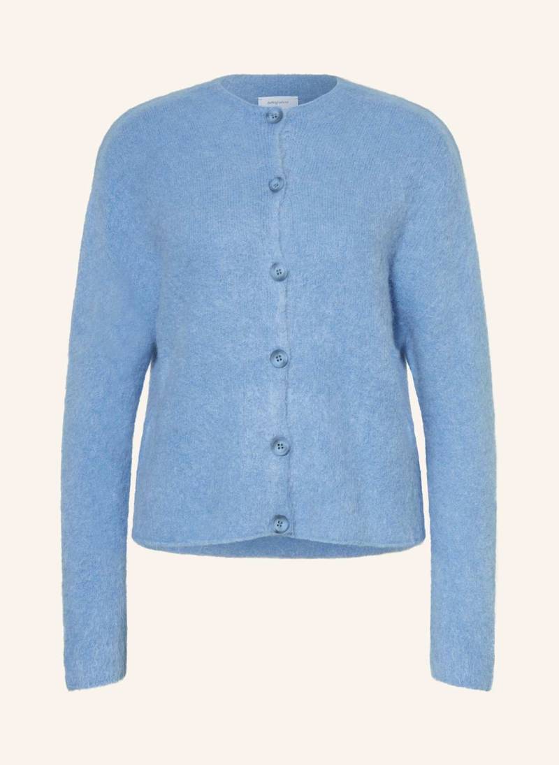 Darling Harbour Strickjacke Mit Alpaka blau von darling harbour