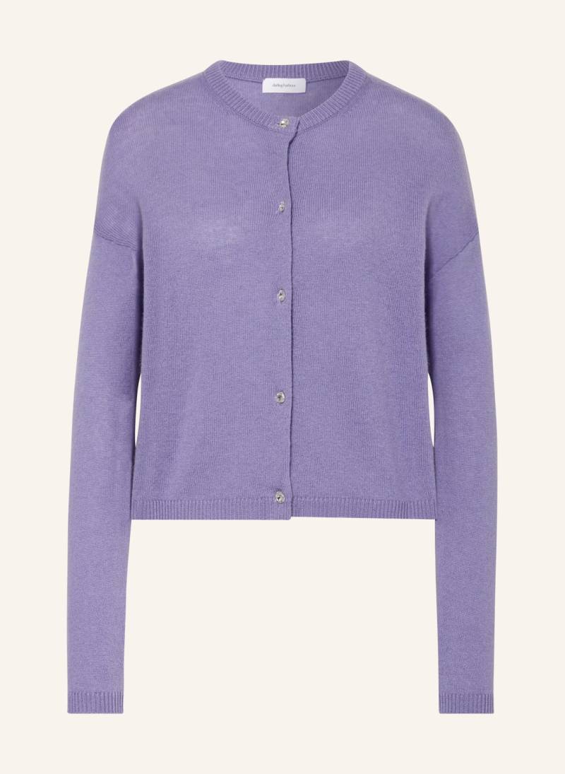 Darling Harbour Strickjacke Mit Cashmere lila von darling harbour