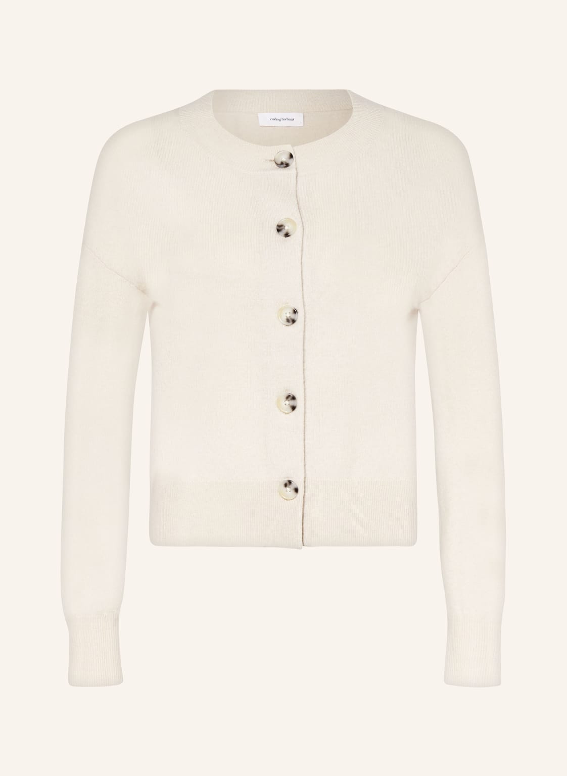 Darling Harbour Strickjacke Mit Cashmere weiss von darling harbour