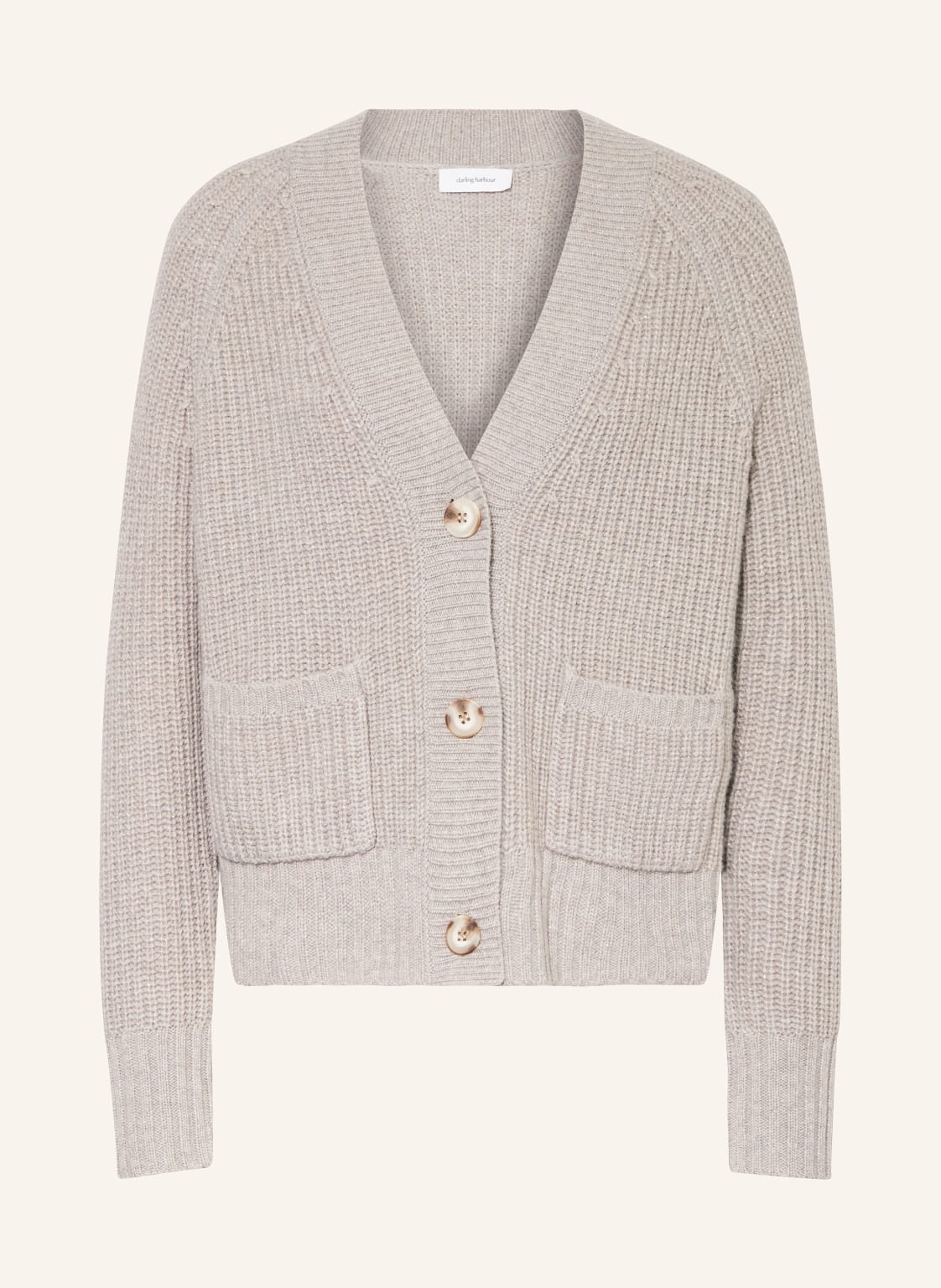 Darling Harbour Strickjacke Mit Glitzergarn beige von darling harbour