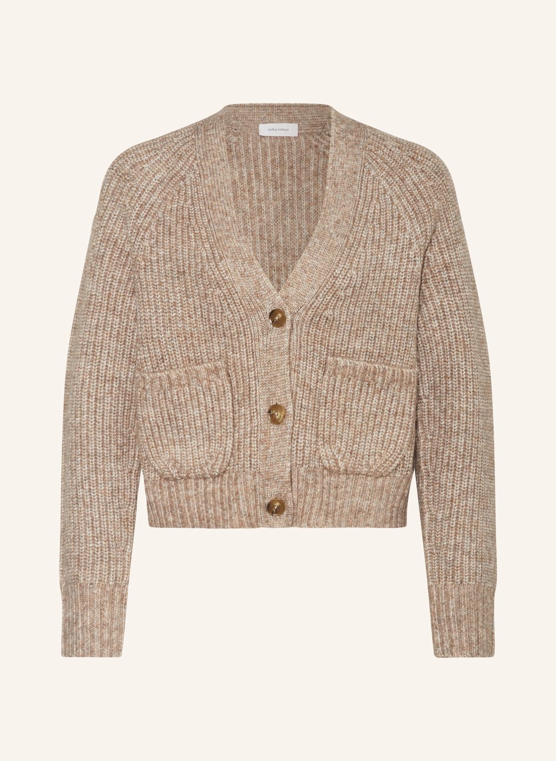 Darling Harbour Strickjacke Mit Glitzergarn beige von darling harbour