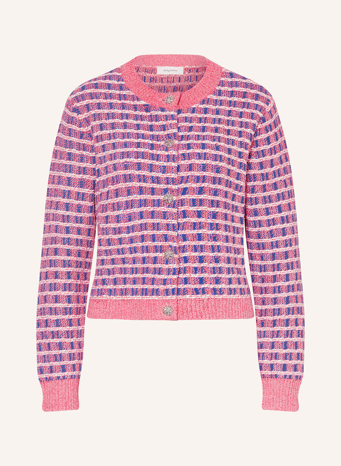 Darling Harbour Strickjacke Mit Glitzergarn pink von darling harbour