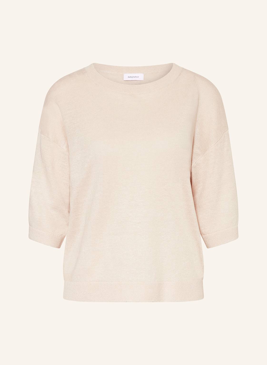 Darling Harbour Strickshirt Aus Leinen beige von darling harbour