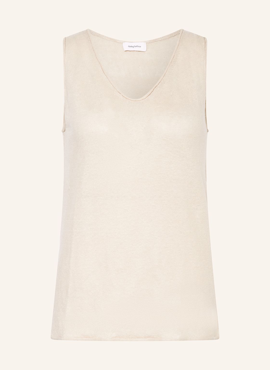 Darling Harbour Stricktop Aus Leinen beige Darling Harbour Stricktop Aus Leinen beige von darling harbour