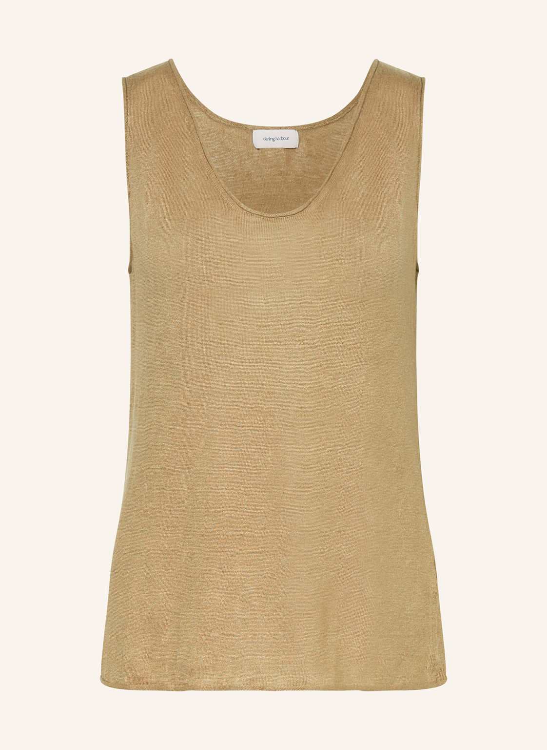 Darling Harbour Stricktop Aus Leinen beige von darling harbour