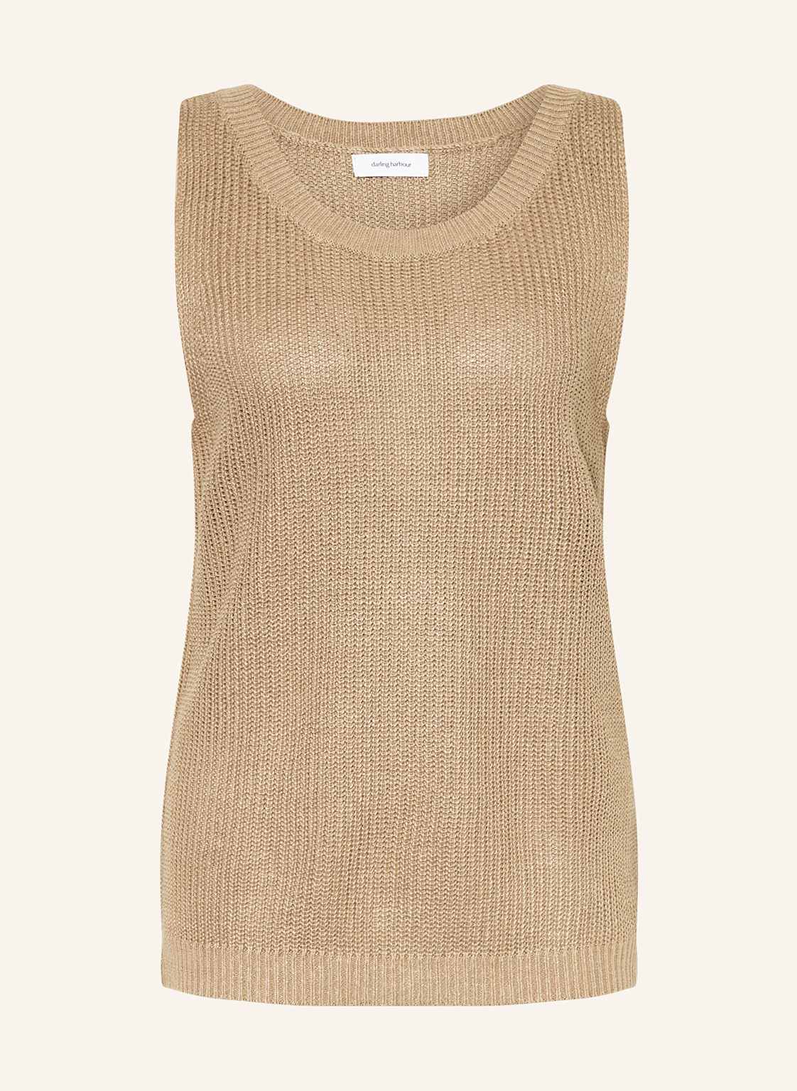 Darling Harbour Stricktop Aus Leinen beige Darling Harbour Stricktop Aus Leinen beige von darling harbour