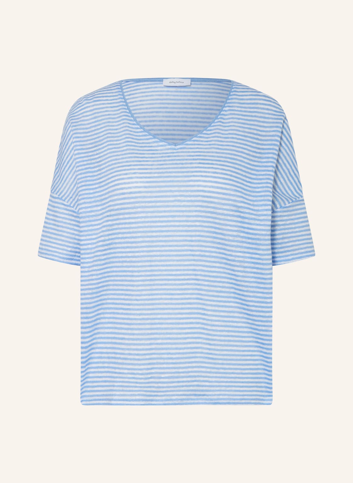 Darling Harbour T-Shirt Aus Leinen blau von darling harbour