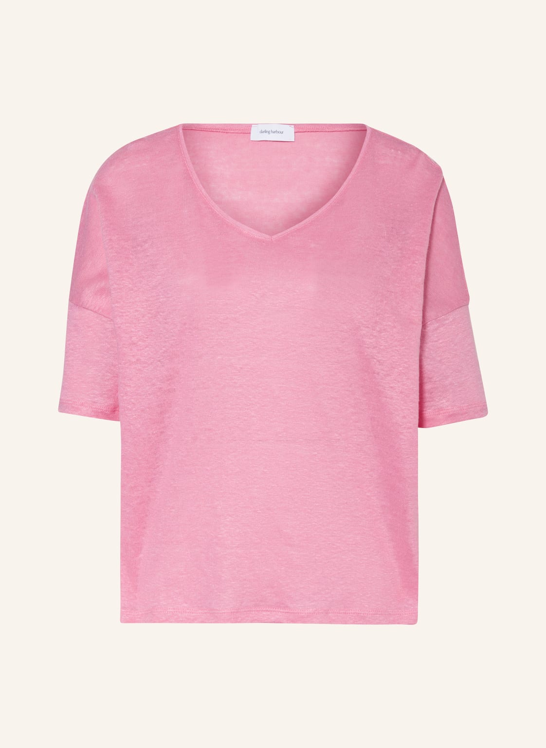 Darling Harbour T-Shirt Aus Leinen rosa von darling harbour