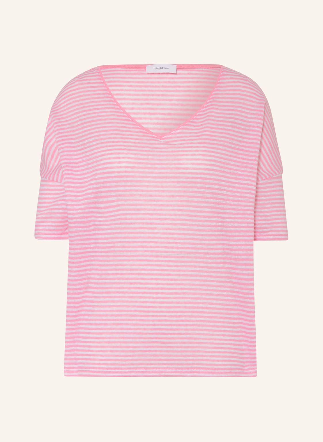 Darling Harbour T-Shirt Aus Leinen rosa von darling harbour