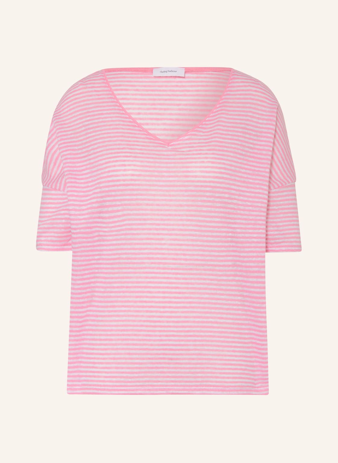 Darling Harbour T-Shirt Aus Leinen rosa Darling Harbour T-Shirt Aus Leinen rosa von darling harbour