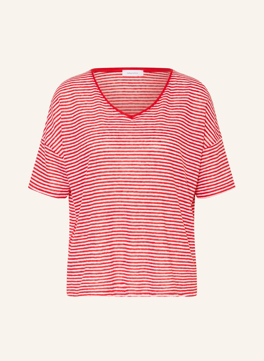 Darling Harbour T-Shirt Aus Leinen rot von darling harbour