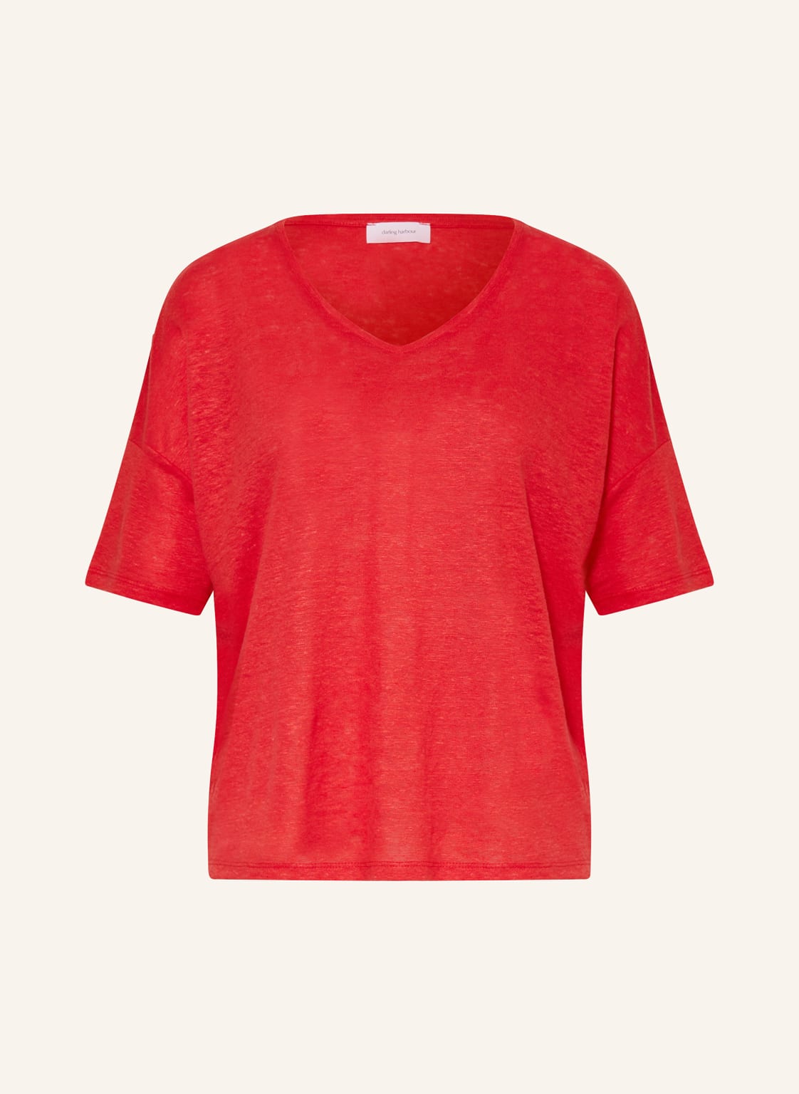 Darling Harbour T-Shirt Aus Leinen rot Darling Harbour T-Shirt Aus Leinen rot von darling harbour