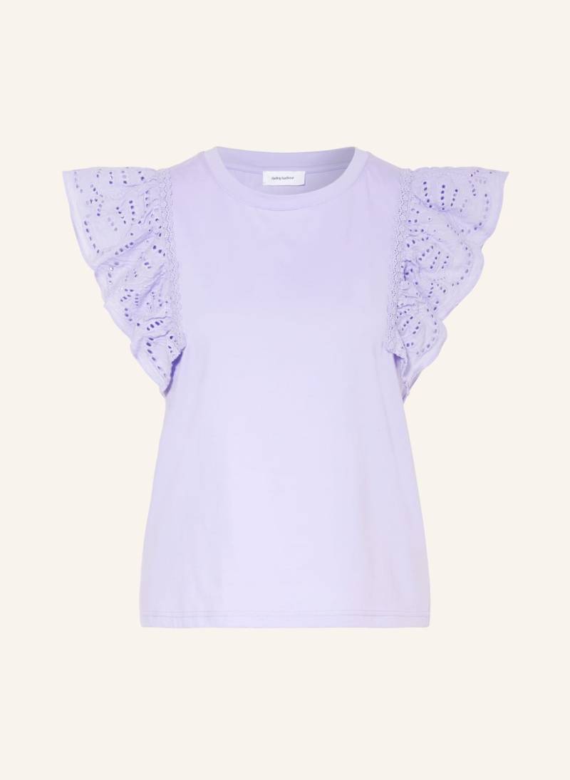 Darling Harbour T-Shirt Im Materialmix lila von darling harbour