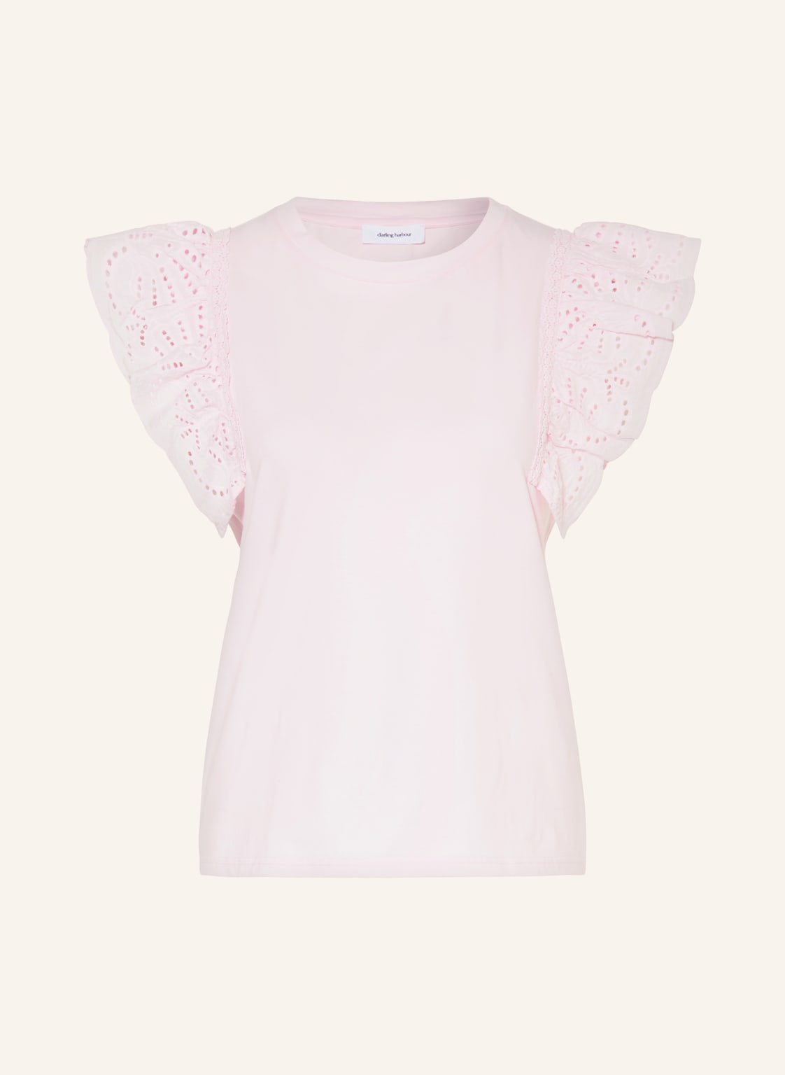 Darling Harbour T-Shirt Im Materialmix rosa Darling Harbour T-Shirt Im Materialmix rosa von darling harbour