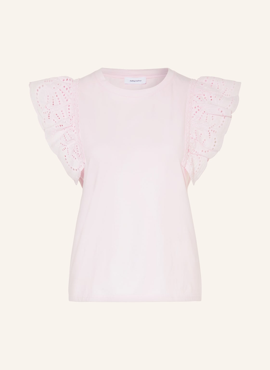 Darling Harbour T-Shirt Im Materialmix rosa von darling harbour