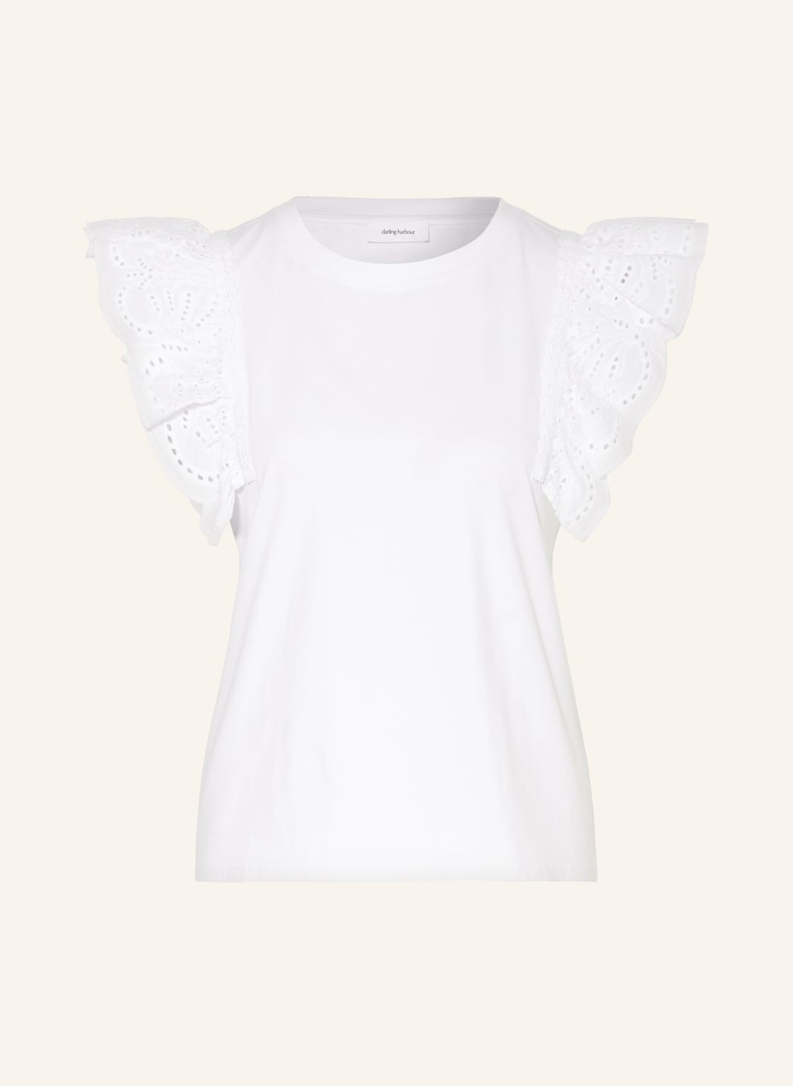 Darling Harbour T-Shirt Im Materialmix weiss Darling Harbour T-Shirt Im Materialmix weiss von darling harbour