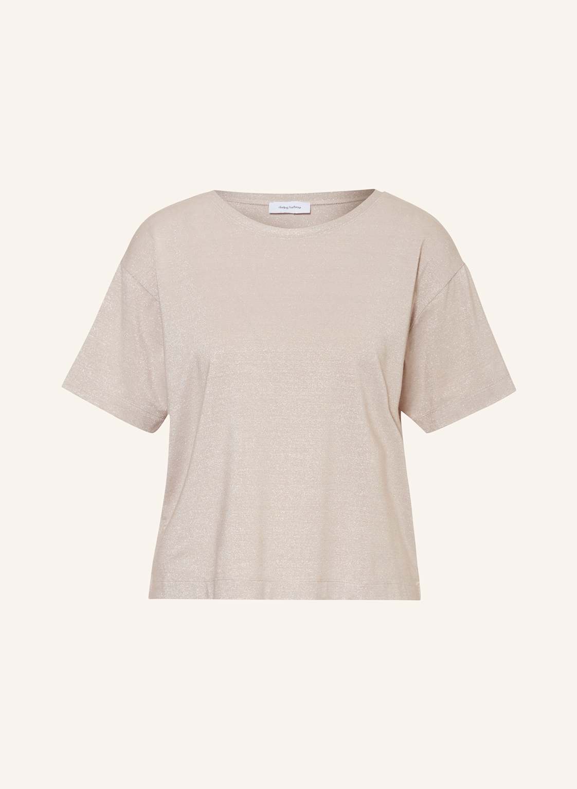 Darling Harbour T-Shirt Mit Glitzergarn beige von darling harbour