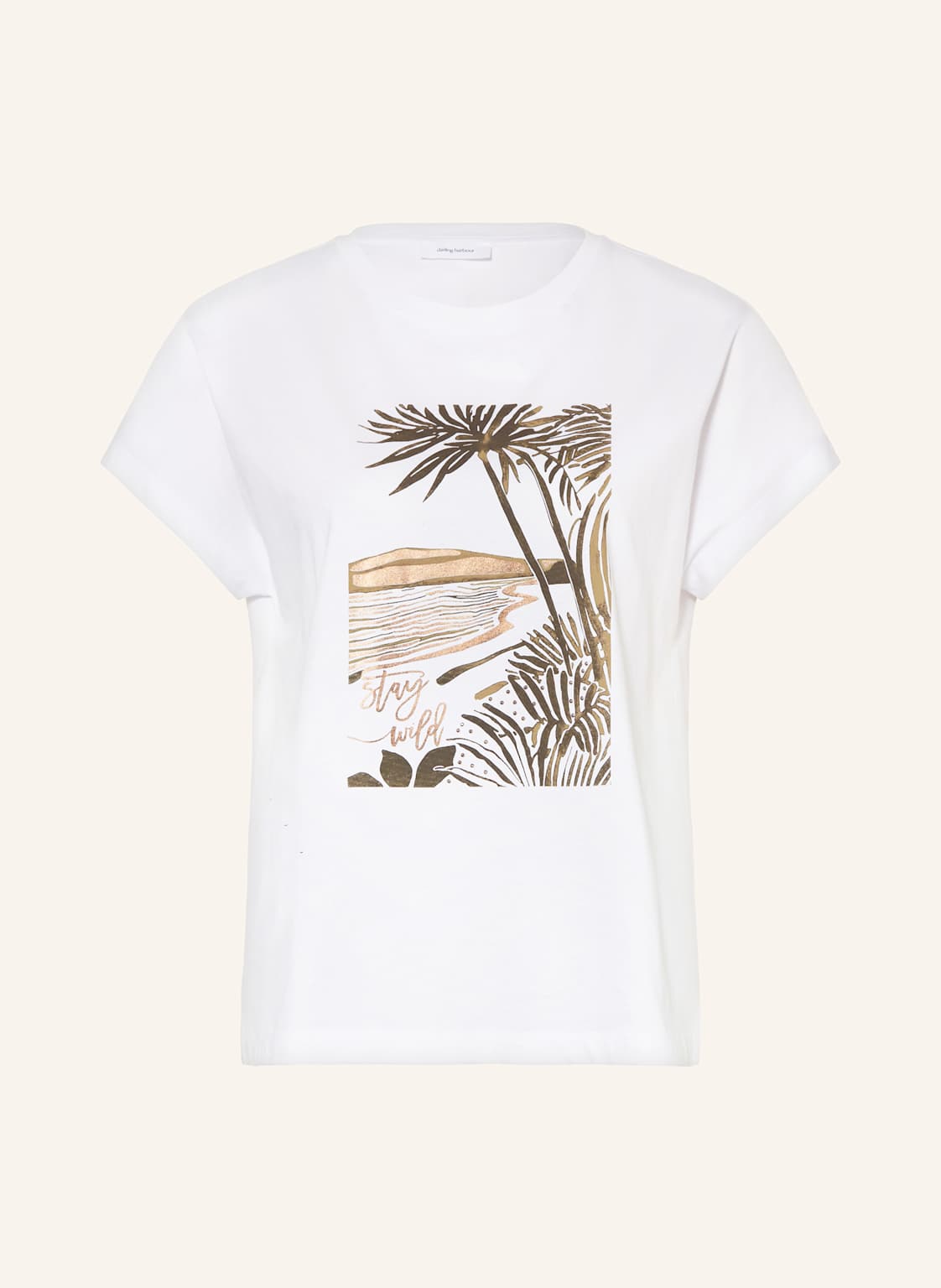 Darling Harbour T-Shirt Mit Schmucksteinen weiss von darling harbour