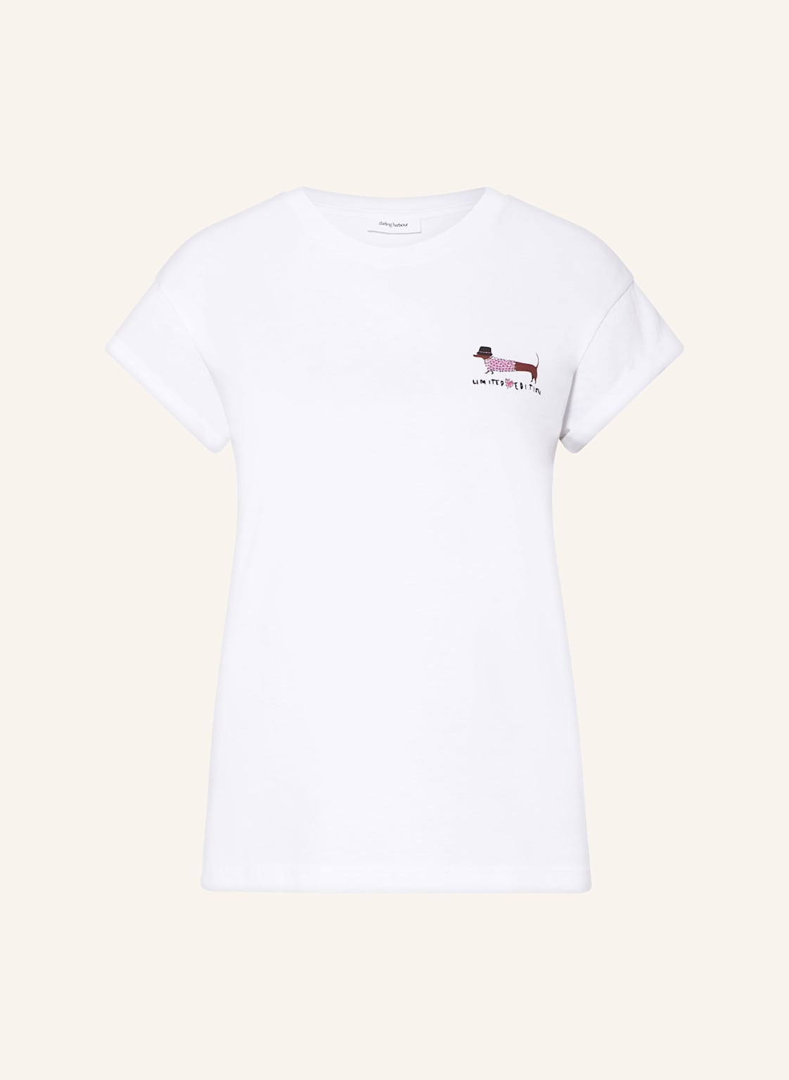 Darling Harbour T-Shirt Mit Schmucksteinen weiss von darling harbour