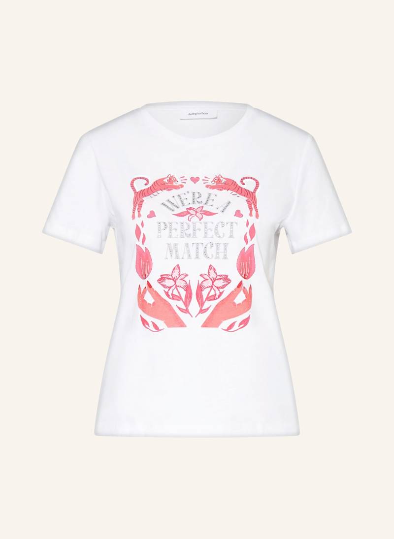 Darling Harbour T-Shirt Mit Schmucksteinen weiss von darling harbour