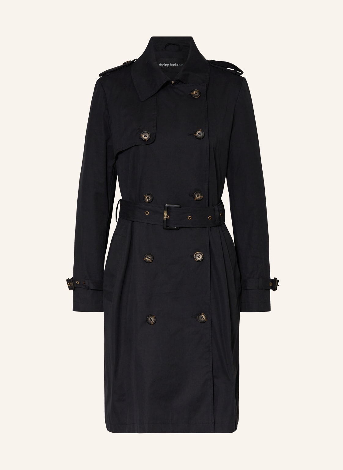 Darling Harbour Trenchcoat schwarz von darling harbour