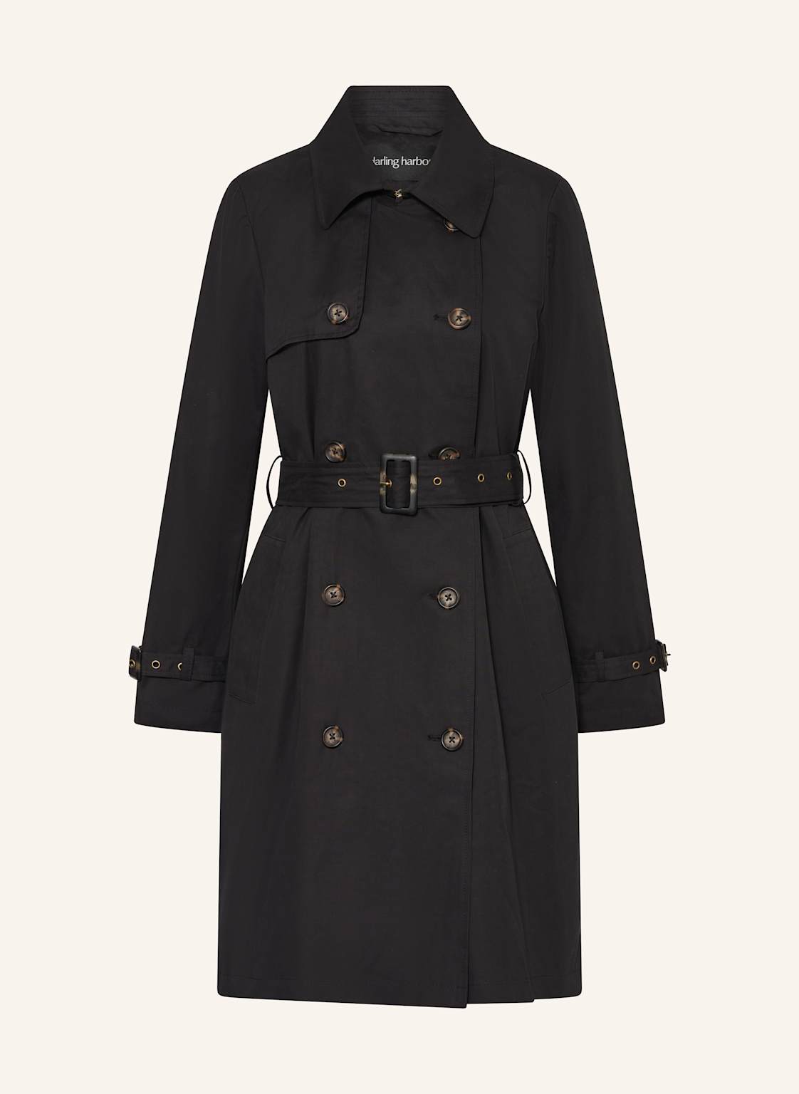 Darling Harbour Trenchcoat schwarz von darling harbour