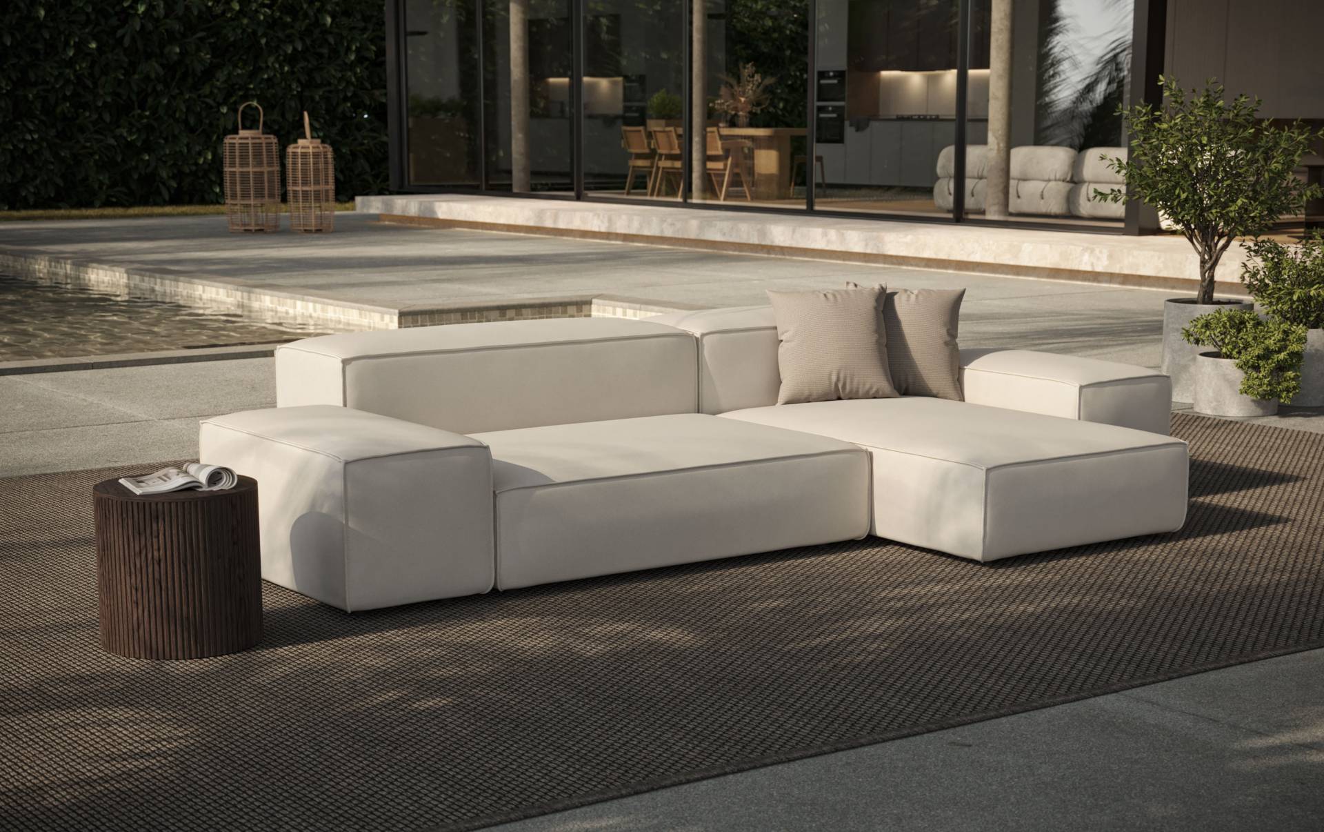 designwerk Ecksofa »Puzzle, Designsofa für Indoor und Outdoor, bequem, modular«, wasserabweisend und strapazierfähig von designwerk