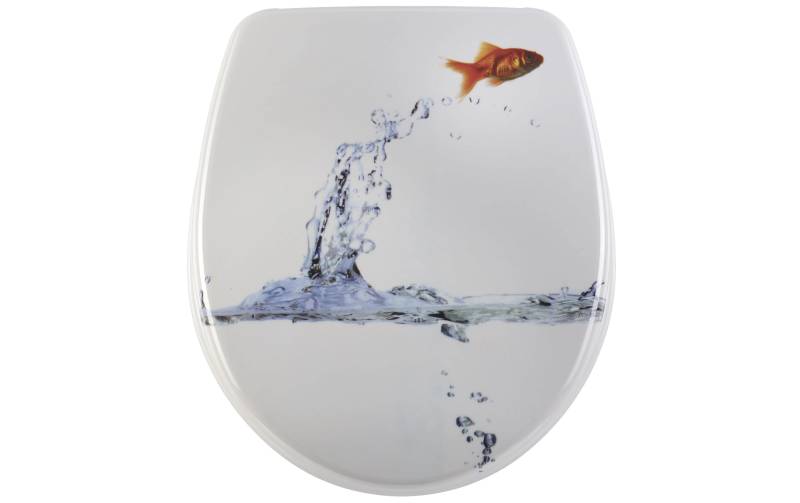 diaqua® WC-Sitz »Nice Jumping fish Absenkautomatik, Weiss« von diaqua®