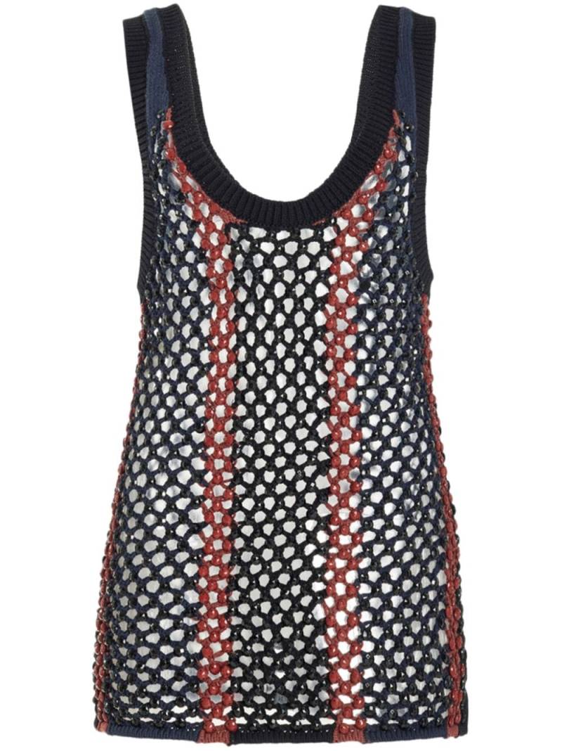 diotima Dennis Marina mesh tank top - Blue von diotima